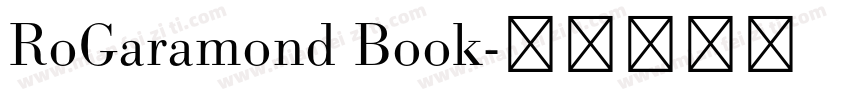 RoGaramond Book字体转换